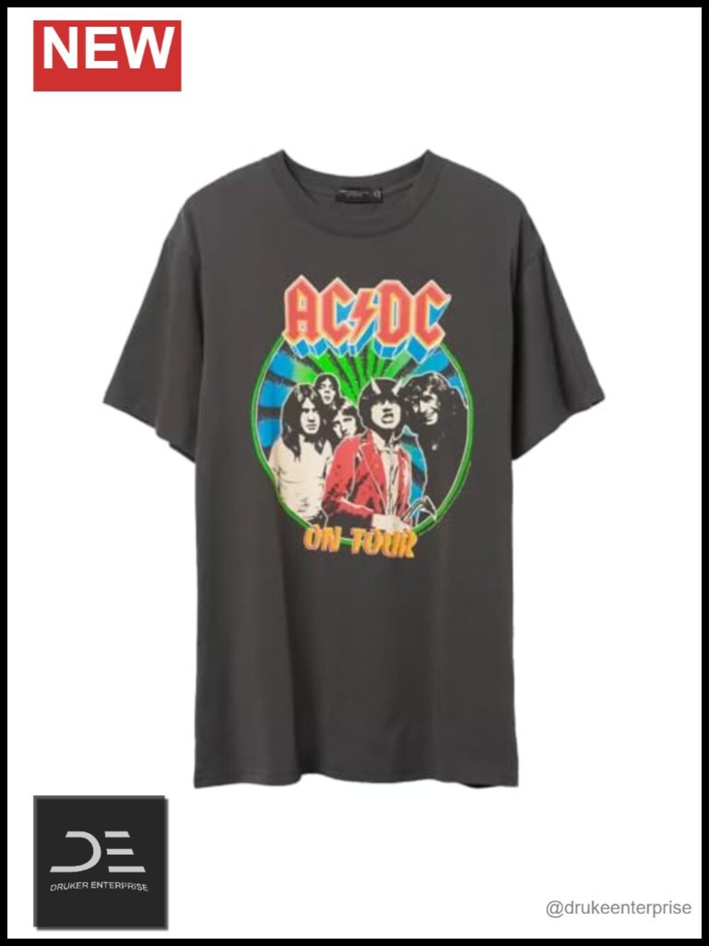 Unisex Adult Oversized Band T-Shirt Cotton Short Sleeve Pullover